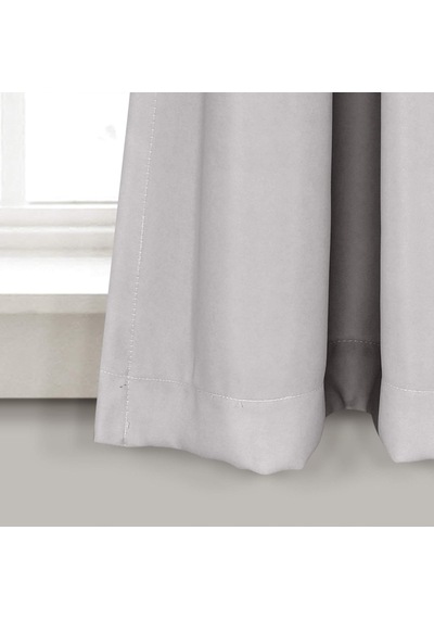 Ağlayan Çiçek Odası Karartma Pencere Perde Paneli Çifti, Gri, 63 "u X 52" G + 2" Başlık