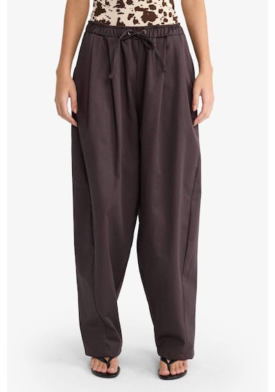 Defacto Coool Baggy Fit Normal Bel Gabardin Pantolon F7809ax25aubn596 Kahve