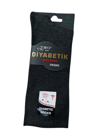 Alfa Aksesuar 03 Emre Erkek Diyabetik Bambu Çorap 6 Adet Asorti