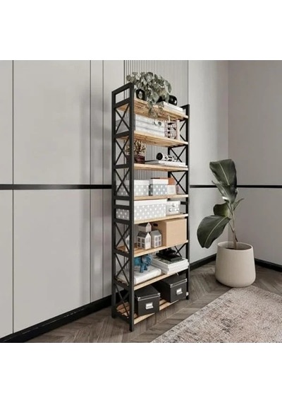Çok Amaçlı 8 Katlı Ayakkabılık, Modern Tasarım, Kolay Kurulum Abanoz - Beyaz