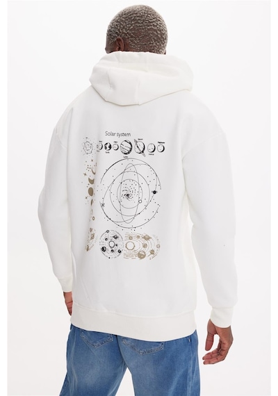 The Crow Solar Ekru Hoodıe Sweatshırt Ekru