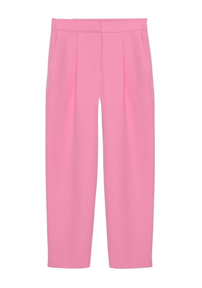 Quzu Beli Lastikli Pembe Kadın Pantolon 71154