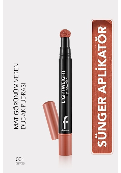 Flormar Lightweight Lip Powder Sünger Uçlu Likit Kalem Ruj 001 Ladylike