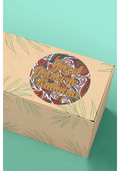 Desenli Güzel Günlerde Kullanın Sticker 3x3cm St2169 Çok Renkli