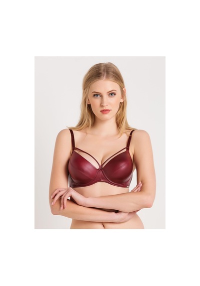 Magic Form Deri Pencere Detaylı Yarım Destekli Sütyen Bordo - 512786811 Bordo