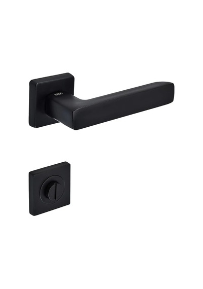 Sese Mira Modeli Rozetli Wc Kapı Kolu Siyah 200-207r-02-02