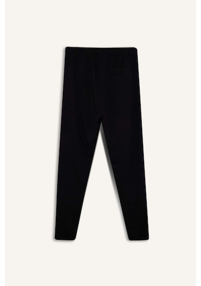 Defacto Regular Fit Beli Bağcılı Paçası Lastikli Cepli Basic Düz Jogger Eşofman Altı E9427AX25AU Siyah
