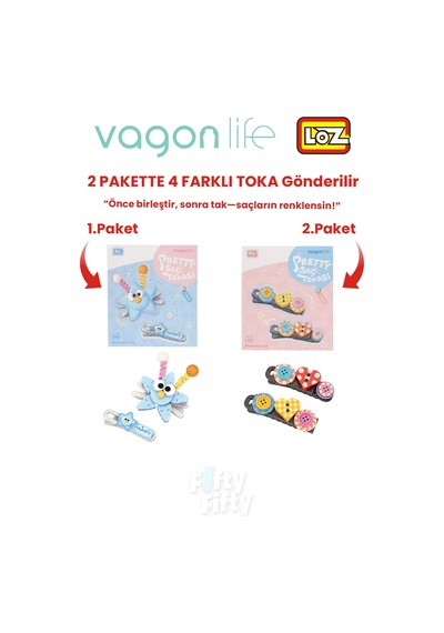 4'lü Saç Toka Seti Önce Birleştir,sonra Tak 2 Paket 4 Adet Gönderilir Yapı Toka Seti Ff 7115-7136