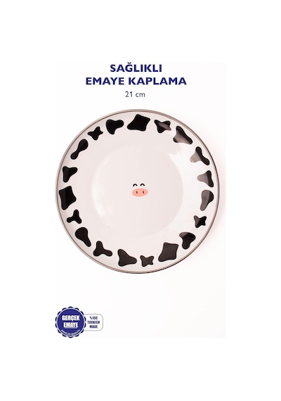 Mötilda Emaye Tabak Pasta Sunum Tabağı 21 Cm