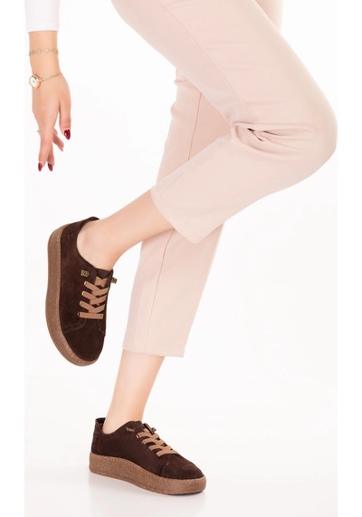 Gondol Hakiki Deri Günlük Rahat Lastik Bağcıklı Casual Ayakkabı İn.525 Kahve Süet Kahverengi Gondol Hakiki Deri Günlük Rahat Lastik Bağcıklı Casual Ayakkabı İn.525 Kahve Süet Kahverengi