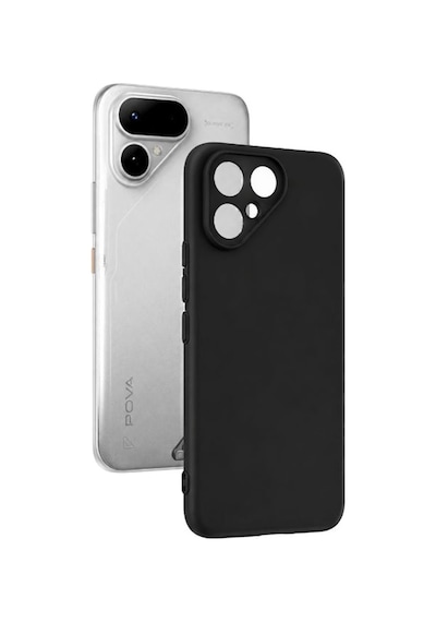 Adige Tecno Pova Curve 2 5g Kılıf Lansman Silikon İçi Kadife Siyah