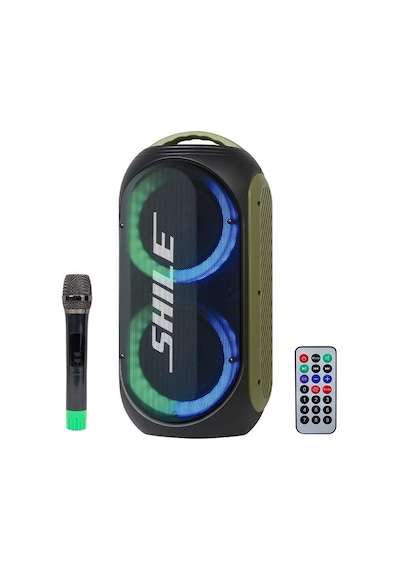 Ayt Shile Sl-2019a El Mikrofonlu Kumandalı Usb Sd Kart Bluetooth Rgb Işıklı Taşınabilir Şarjlı Seyyar Anfi Hoparlör