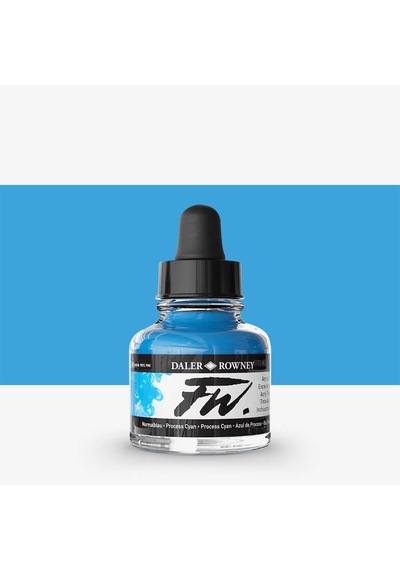Daler Rowney Fw Ink Akrilik Mürekkep 29.5 Ml Process Cyan 120 Diğer