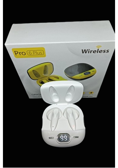 Pro6 Plus Kablosuz Led Işıklı Oyuncu Bluetooth Kulaklık 5.0 Beyaz