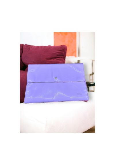 Plush Studıo Istanbul Mor Deri Laptop Ve Evrak Çantası Peluş Astarlı 36 26 Cm Mor Mor