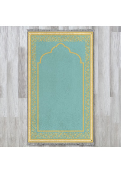 Evaşk Namazlık Dokuma Halı Kaymaz Muslumana Seccade80 x 130 Turkuaz EVASK801I66