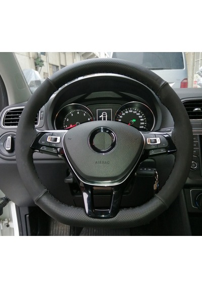 Protec Deri - Alcantara Model Dikişli Direksiyon Kılıfı