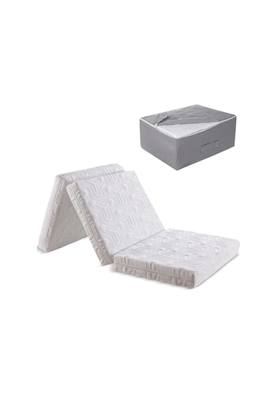 Tokyo Katlanır Yatak Ve Puf 2'si 1 Arada - Hardal - 80x180 - Portatif - Çantalı - Yer Yatağı Turuncu