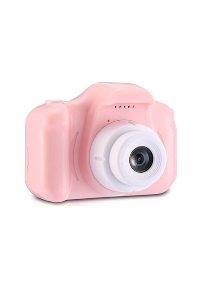 Mini Fotoğraf Makinesi Çocuk Için Eğitici Video Kamera 1080p Hd Ekran Digital Usb Şarjlı Lens Camera Pembe - 281612875