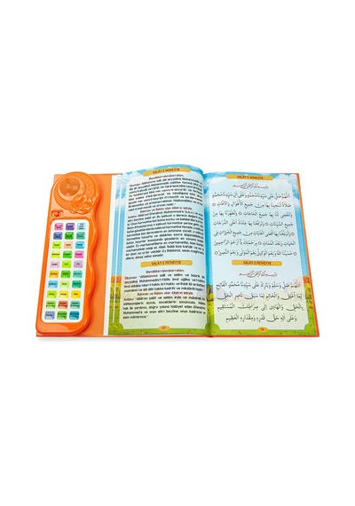Çocuklar İçin Sure Dua Öğreten Cihaz Sesli Yasini Şerif Kitabı Turuncu