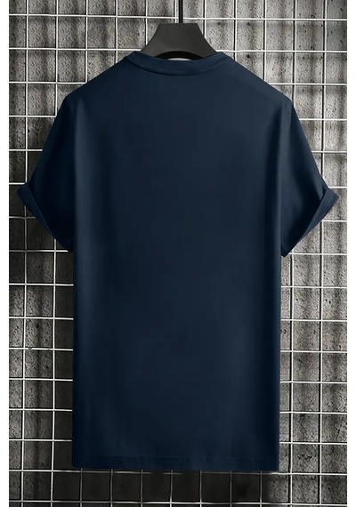 Unisex Answer Baskılı Oversize Tshirt Lacivert