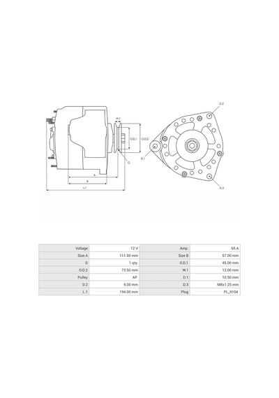 12v Alternatör Dinamo Bosch  Tipi 90 A L