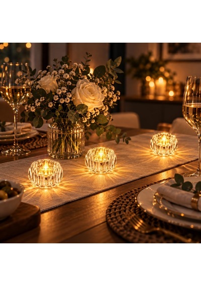3 Adet Kristal İnci Mini Led Pilli Dekoratif Romantik Işık 3308