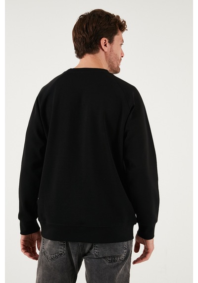 Buratti Streç Pamuklu Relaxed Fit Bisiklet Yaka 2'Li Paket Erkek Sweat 5901210S2 Siyah-Taş