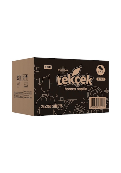 Rulopak Tekçek Horeca Masa Üstü Dispenser Peçete 11.5 X 19 Cm 250 Yaprak - 24 Adet 300402