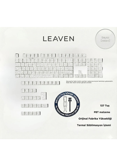 Mekanik Klavye Kontur Keycaps Seti- 137 Tuş Şeffaf Rgb Uyumlu Çizgili Tuş Takımı Siyah