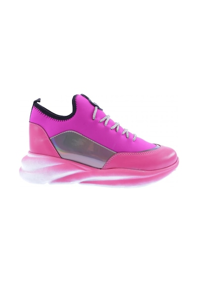 Dgn 315-23y Kadin Kalin Taban Strech Detayli Silver Taş Bağcikli Sneakers Ayakkabi 315-2026-R0507 Fuşya