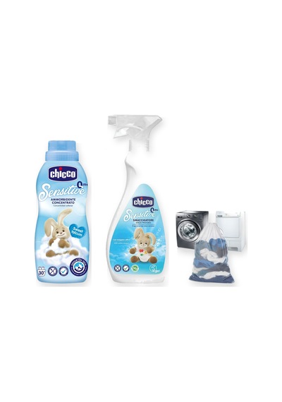 Bebek Çamaşır Bakım Seti 3 Parça: Yumuşatıcı + Leke Çıkarıcı + Sema Baby Çamaşır Torbası