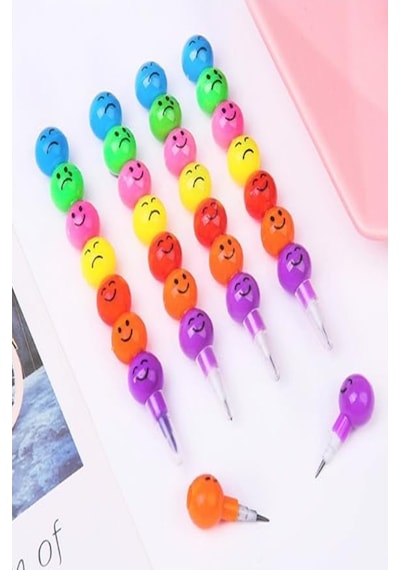 Emoji Yumurtlayan Kurşun Kalem 2 Adet Eğlenceli Hediyelik Kurşun Kalem Gülen Yüzlü Kurşun Kalem Karne Hediyesi Çok Renkli
