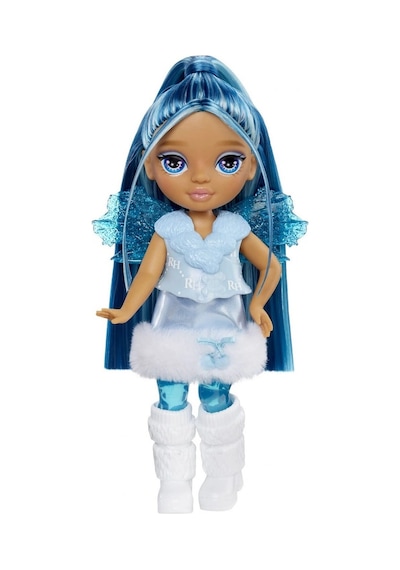 Kanatlı Mini Rainbow High Littles Gökkuşağı Perisi Bebeği Sapphire Bradshaw Oyuncak Seti Maviş Bebek - 14 Cm