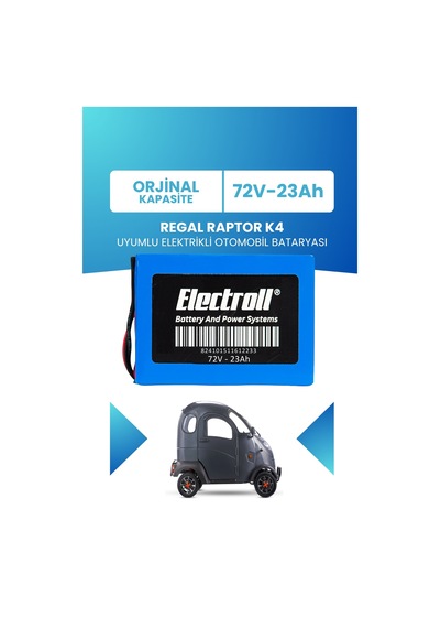 Regal Raptor K4 Uyumlu Batarya Lifepo4 72v 23ah