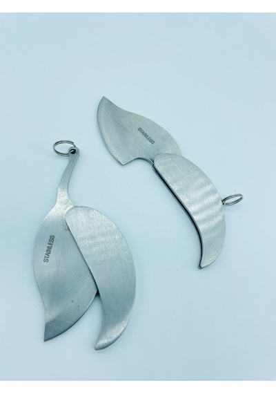 Stainless Kamp Metal Yaprak Modeli Küçükboy -9cm Gümüş