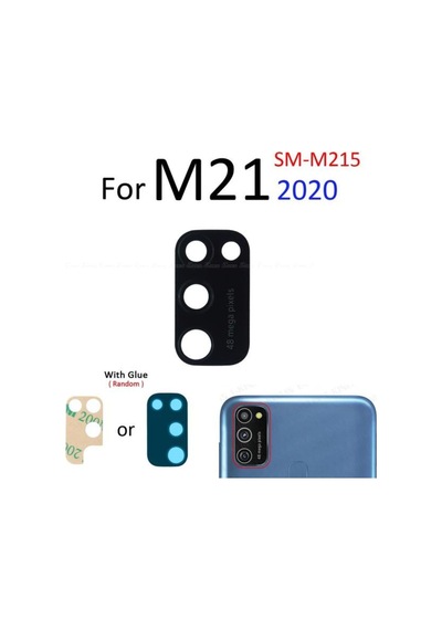 Samsung Galaxy Uyumlu M21 Arka Kamera Camı Lens Yapışkanlı İnd01641
