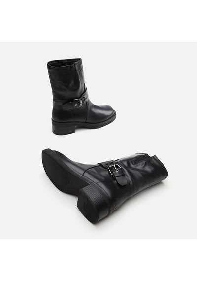 Hotiç Hakiki Deri Siyah Kadın Topuklu Bot 01boh291580a100 Siyah-black Siyah