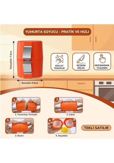 Buffer El Batmadan Pratik Yumurta Kırıcı Tek Hamlede Kolay Yumurta Kırma Aparatı Ve Mutfak Yardımcısı Renkli