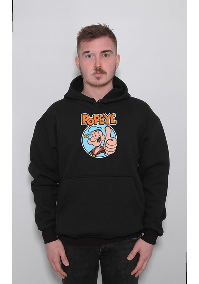 Popoye Temel Reis Ispanak Güç Safinaz Sweatshirt Unisex Kapüşonlu Hoodie 001