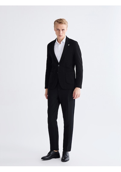 Lcw Vision Siyah Dar Kalıp Erkek Blazer Ceket