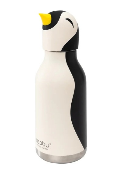 Asobu Bestie Bottle - Penguin Yalıtımlı Paslanmaz Çelik Su Şişesi, Pipetli, 460ml Çok Renkli