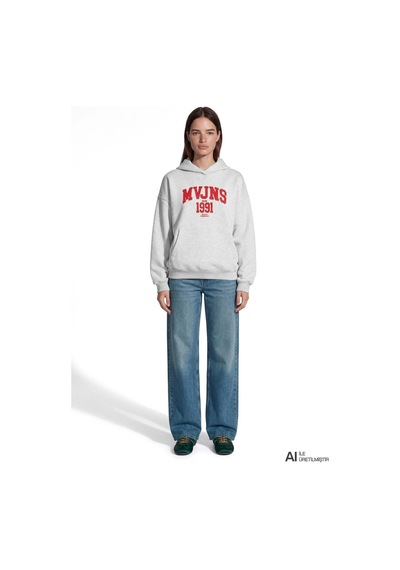 Mavi Logo Sweatshırt Light Grey Melange Gri Kadın Sweatshirt M1s20141-88467