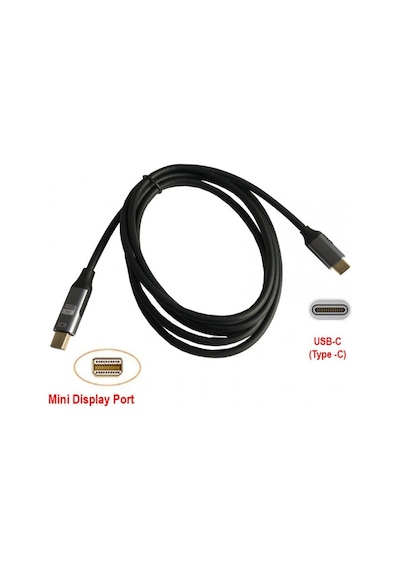 Usb C 3.1 Type C To Mini Display 4k 60hz Görüntü Aktarıcı Kablo 1.8m