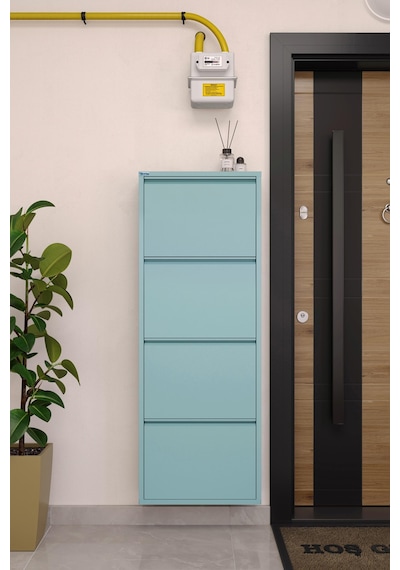 Ceha 4'lü Metal Ayakkabılık - Okyanus Mavisi/ocean K.AYK-4/M5617 Mavi