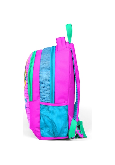 Coral High Kids Pembe Mavi Simli Kedi Desenli Üç Bölmeli Okul Sırt Çantası  14387