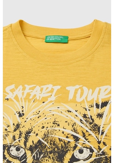 United Colors Of Benetton Erkek Çocuk Hardal Sarısı Önü Baskı Detaylı Bisiklet Yaka T-shirt 6-14 Yaş -2850 United Colors Of Benetton Erkek Çocuk Hardal Sarısı Önü Baskı Detaylı Bisiklet Yaka T-shirt 6-14 Yaş -2850
