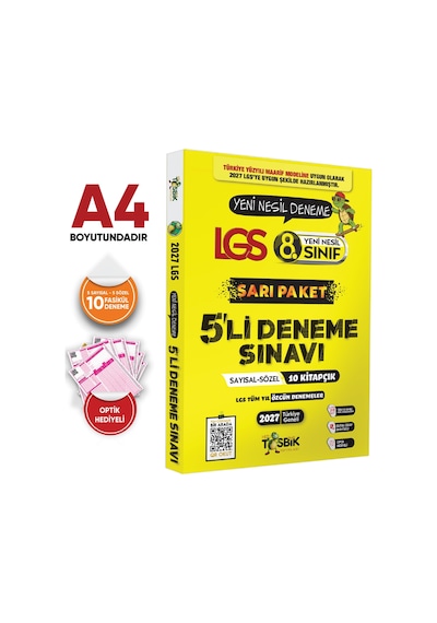 027 Lgs 8. Sınıf Deneme Paketi Yazarlar Karması Sarı Paket Tüm Konuları Kapsar Yeni Nesil Sorular