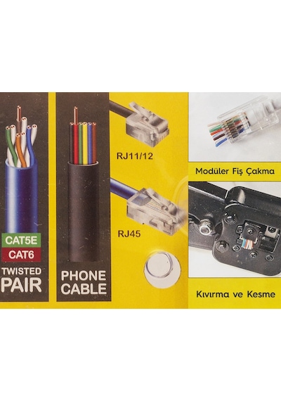 Powermaster Yk-376Z Ez-Rj11-Rj12 Ez Rj45 Çakma Pensesi