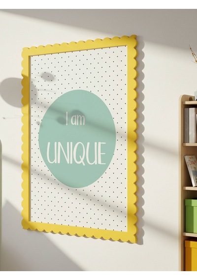 I Am Unique Dijital Baskı Poster Yeşil Çerçevesiz